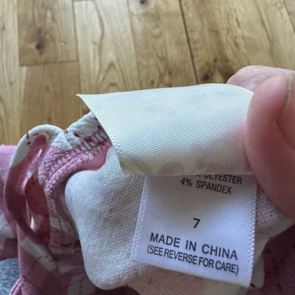 Barbie Dress - Jenna & Jessie - Pink Plaid Gap Pink Shirt Linen Sleeves Size 6-7 - Picture 8 of 13